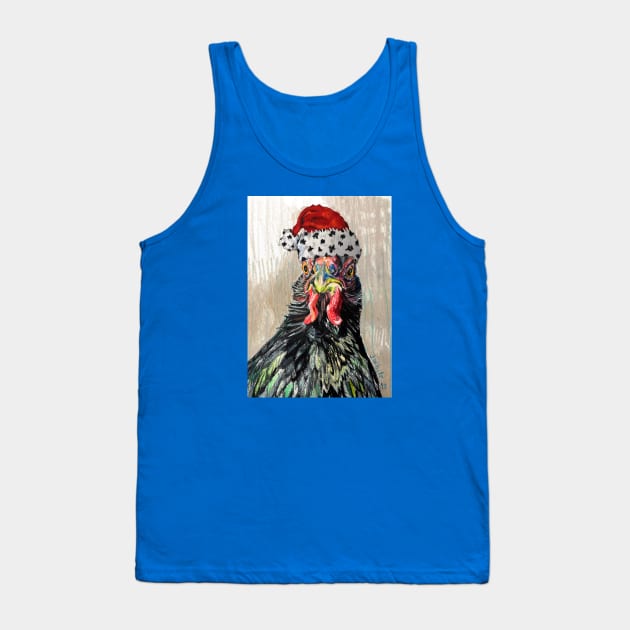 Bindin, Santa Chicken Tank Top by jenesaiscluck